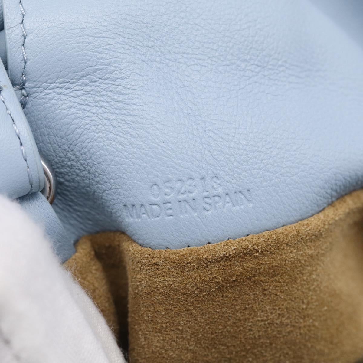 LOEWE Flamenco Bag Leather Maruha Mario Collaboration Light Blue Auth 210374SAM