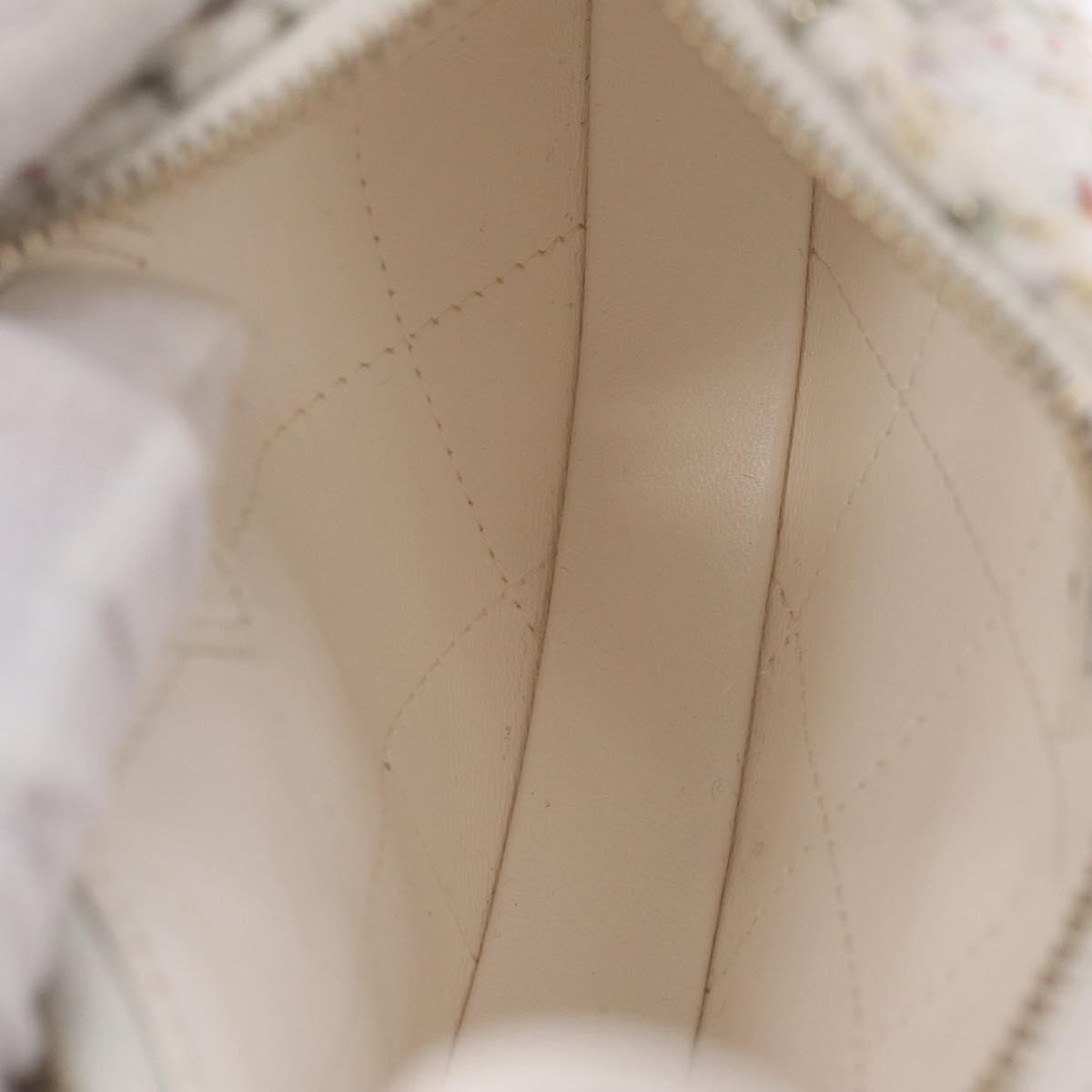 CHANEL Hand Bag Tweed 2way White Gold Tone CC Auth 210382SM
