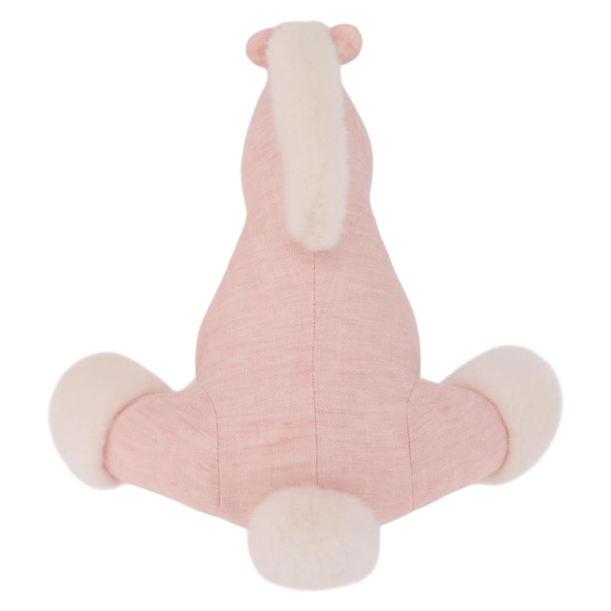 HERMES Baby Elmy Stuffed Polyester Pink Auth 210400M
