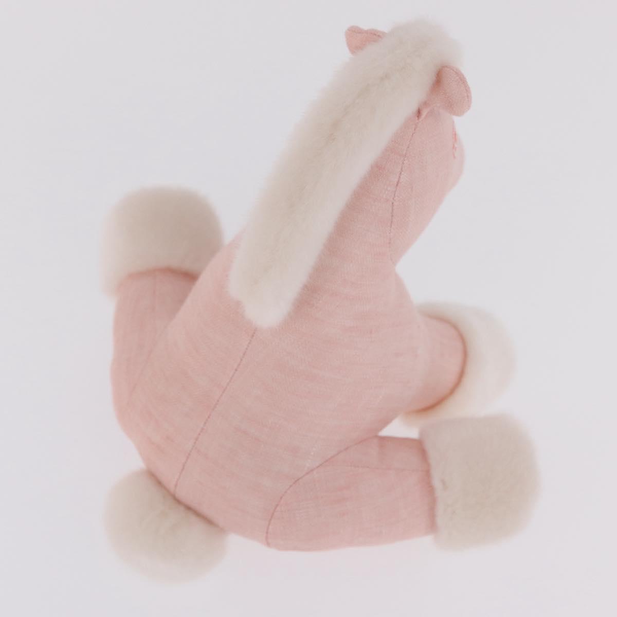 HERMES Baby Elmy Stuffed Polyester Pink Auth 210400M