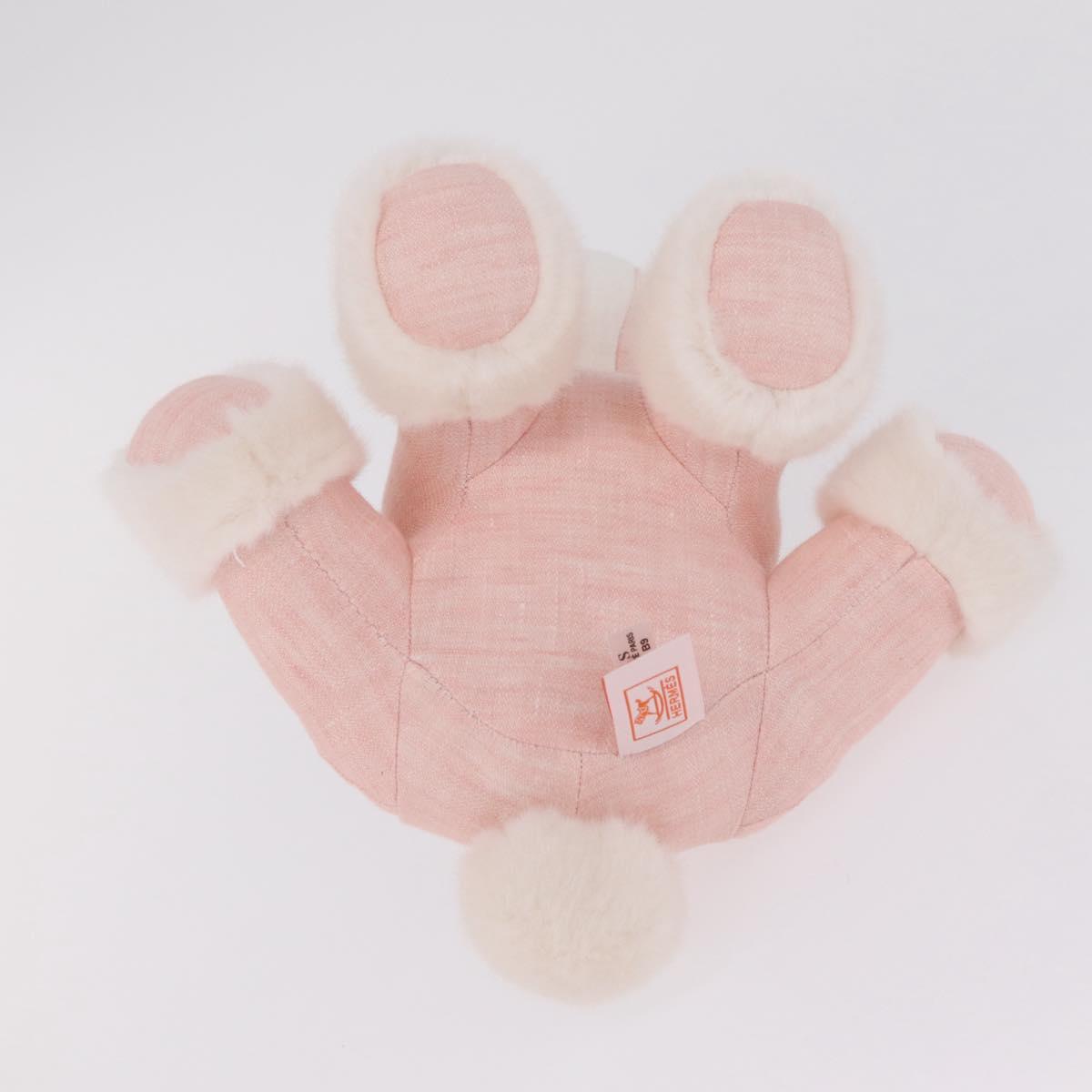 HERMES Baby Elmy Stuffed Polyester Pink Auth 210400M