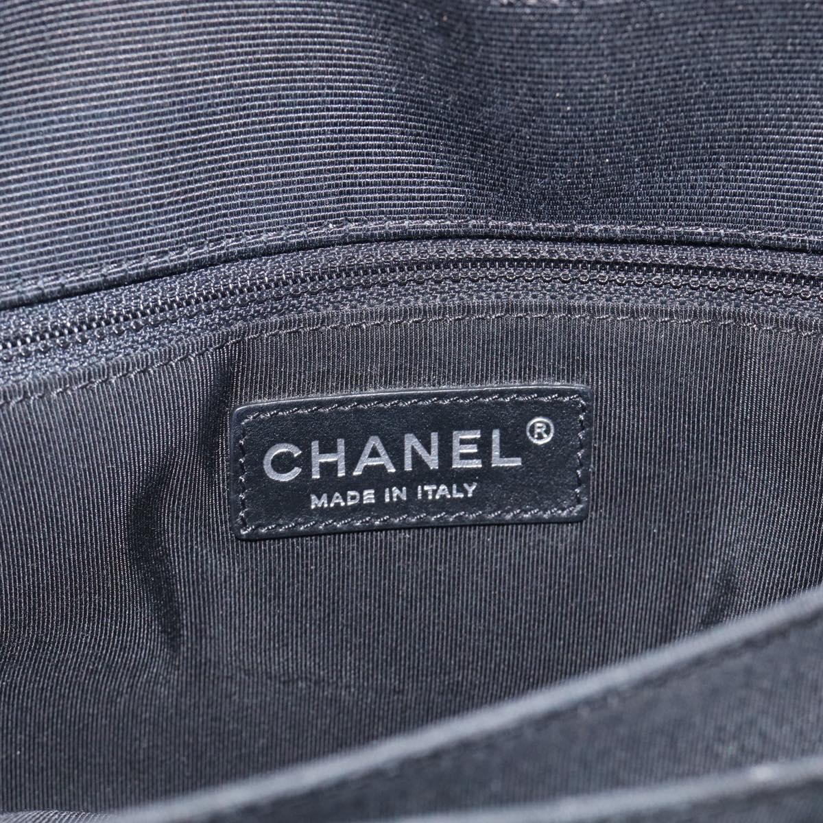 CHANEL Chain Shoulder Bag tweed Light Blue Silver CC Auth 210402SAV