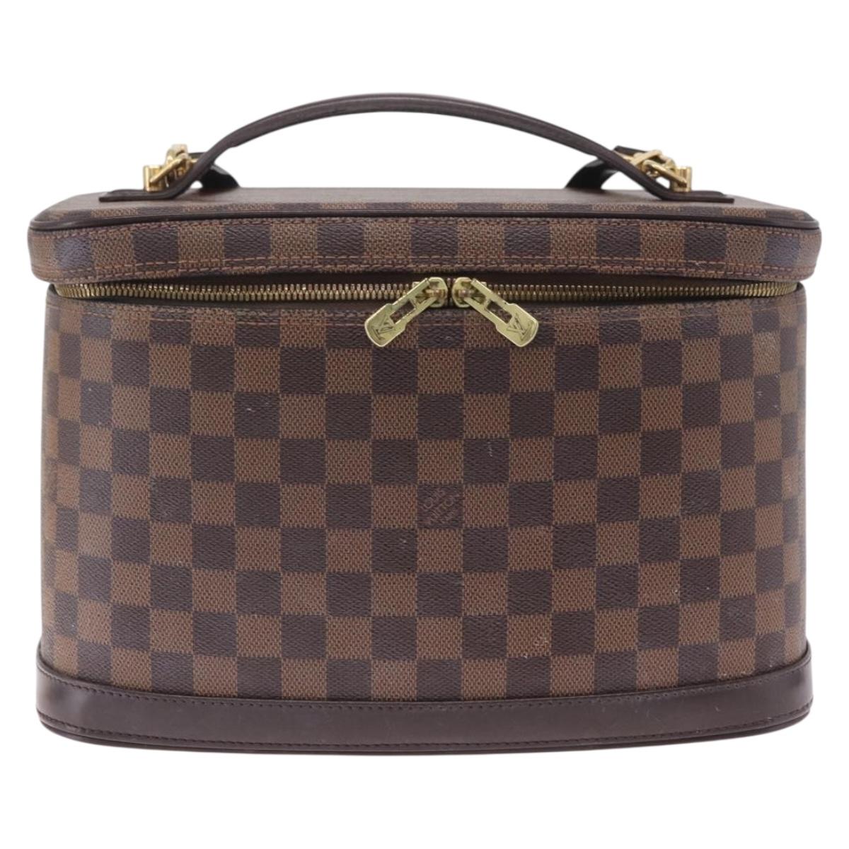 LOUIS VUITTON Damier Ebene Nice Hand Bag SPO 2way N47280 LV Auth 210404A