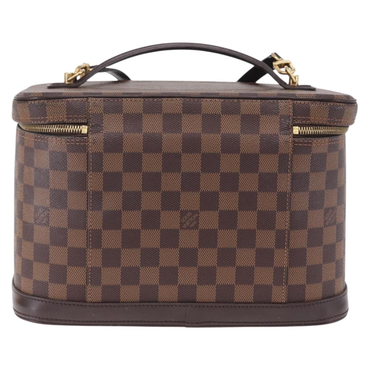 LOUIS VUITTON Damier Ebene Nice Hand Bag SPO 2way N47280 LV Auth 210404A