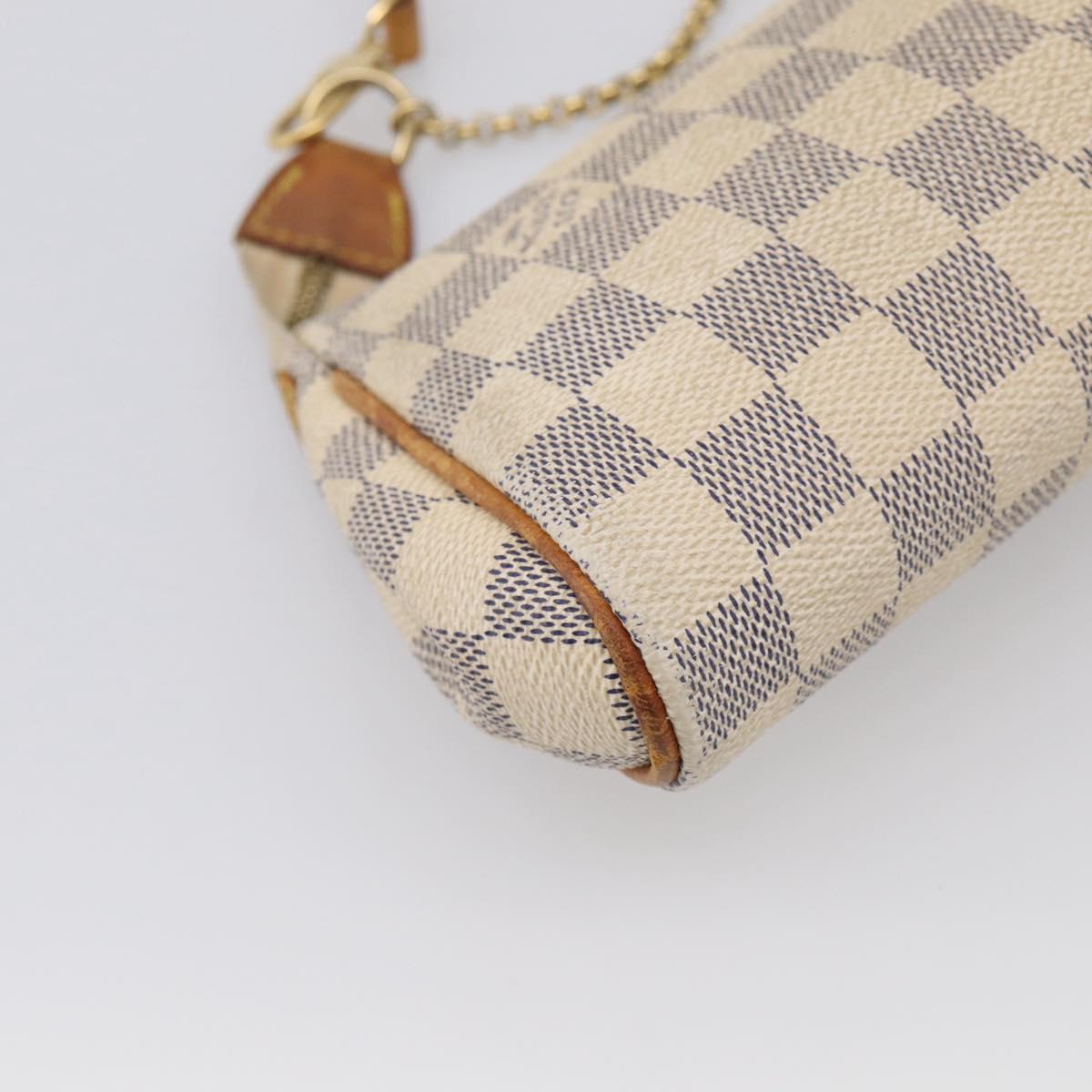 LOUIS VUITTON Damier Azur Eva Shoulder Bag 2way N55214 LV Auth 210415A