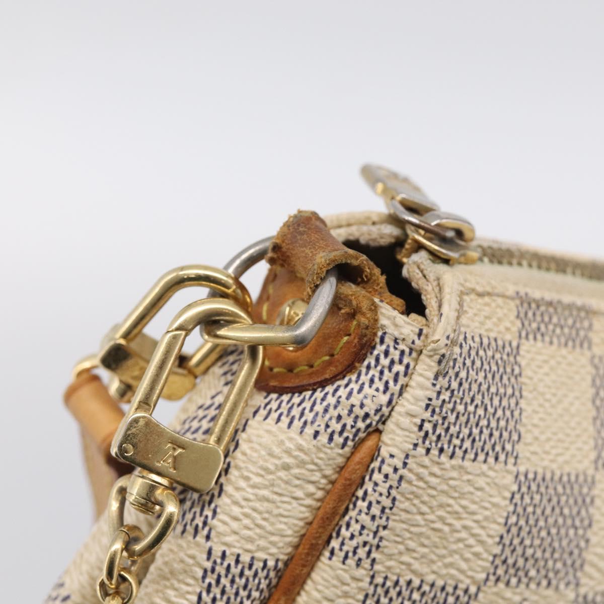 LOUIS VUITTON Damier Azur Eva Shoulder Bag 2way N55214 LV Auth 210415A
