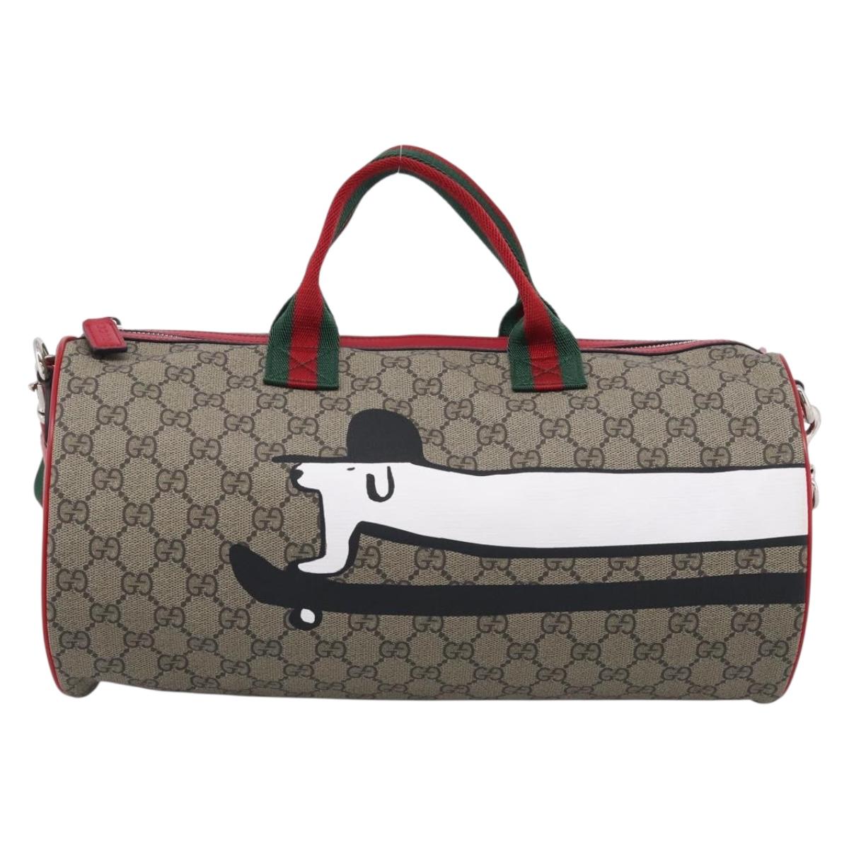 GUCCI GG Supreme Web Sherry Line Children's Dog Bag 2way 793849 Auth 210419SM