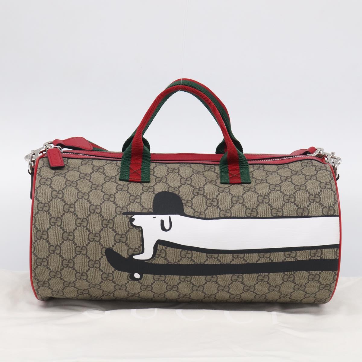 GUCCI GG Supreme Web Sherry Line Children's Dog Bag 2way 793849 Auth 210419SM