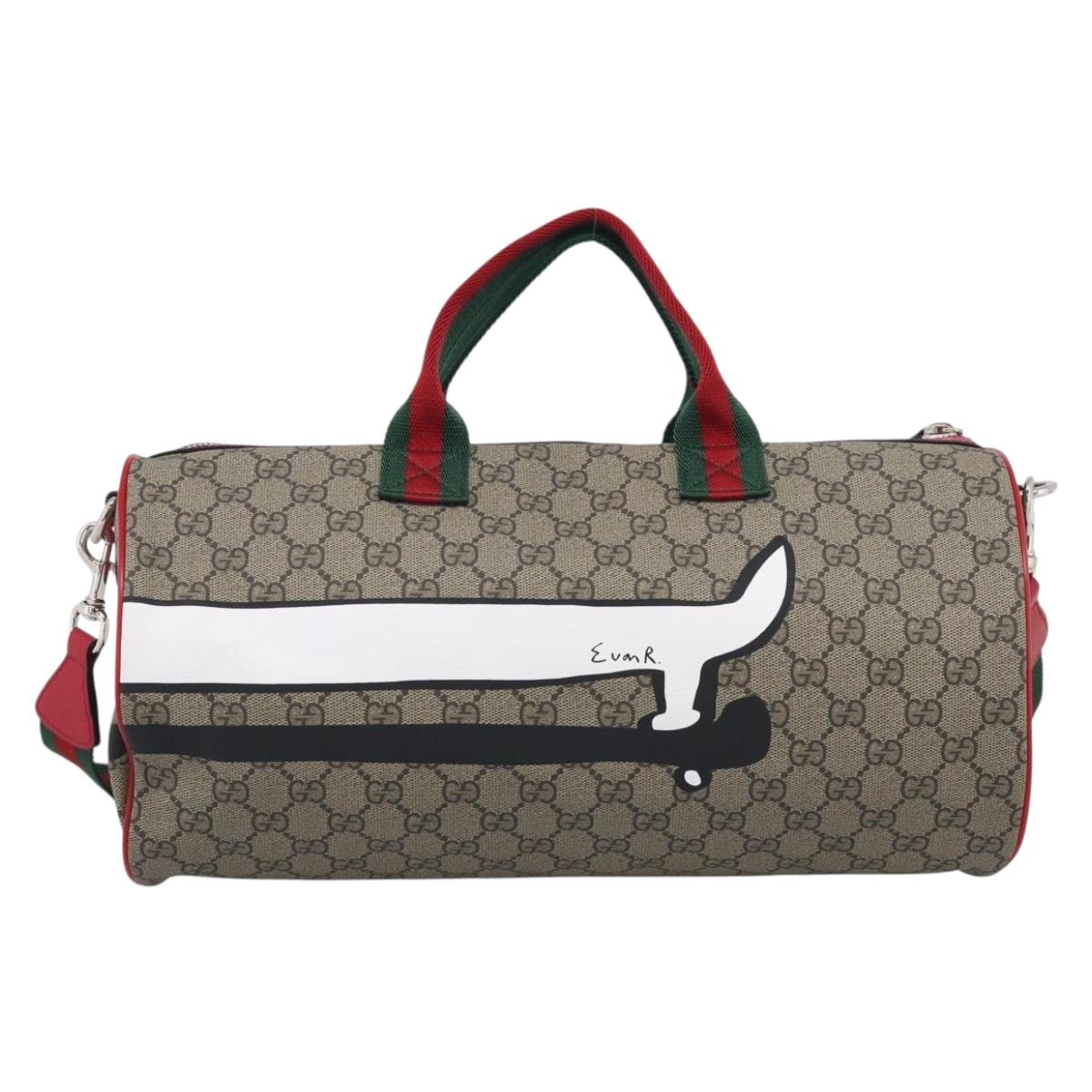 GUCCI GG Supreme Web Sherry Line Children's Dog Bag 2way 793849 Auth 210419SM