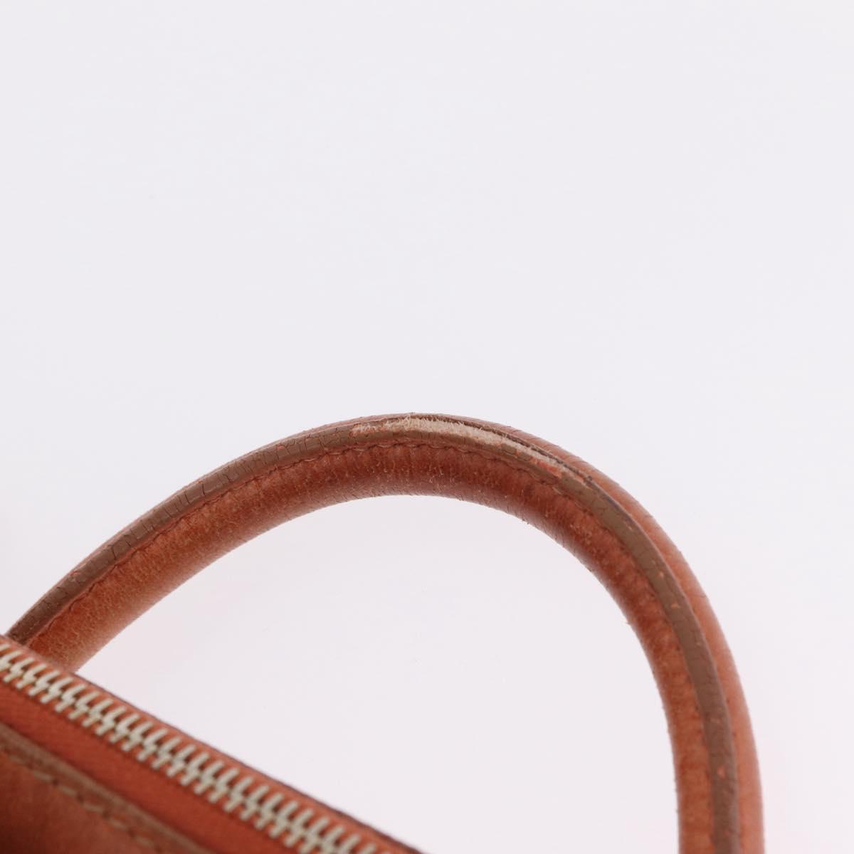 Miu Miu Vitellolux Hand Bag Leather Orange Gold Auth 210422V
