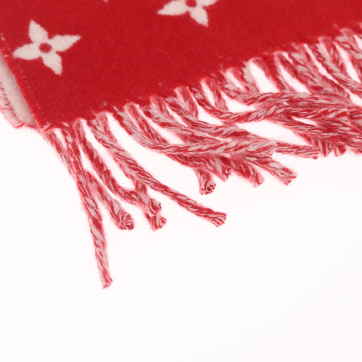 LOUIS VUITTON Supreme Collaboration Scarf Wool Red MP1890 LV Auth 210428SM