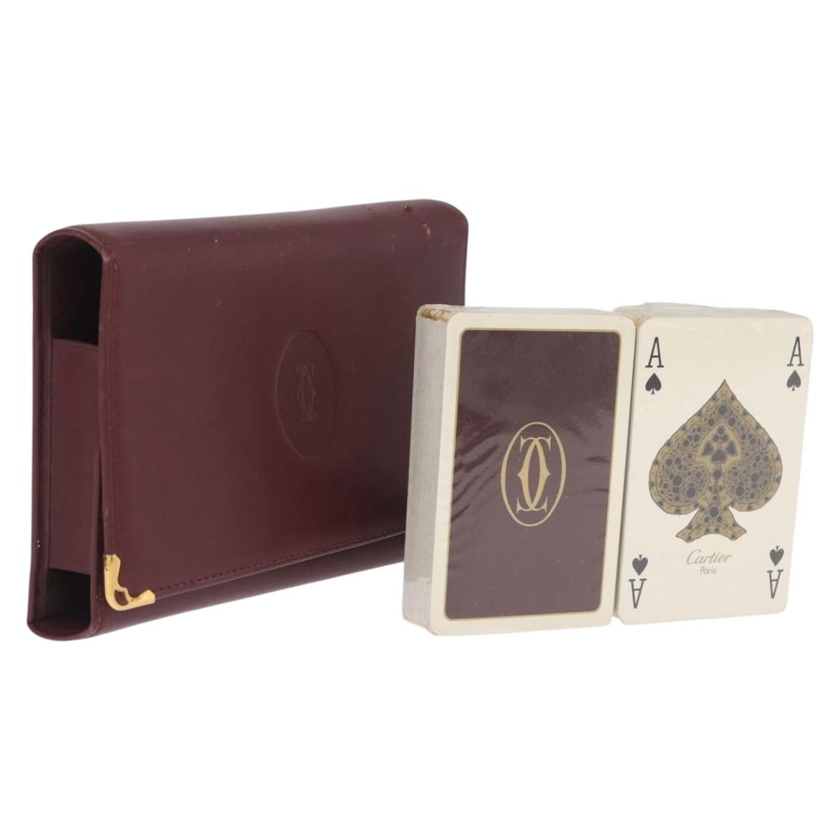 Cartier Playing Cards paper 2 Set Bordeaux Ivory Auth 210430A