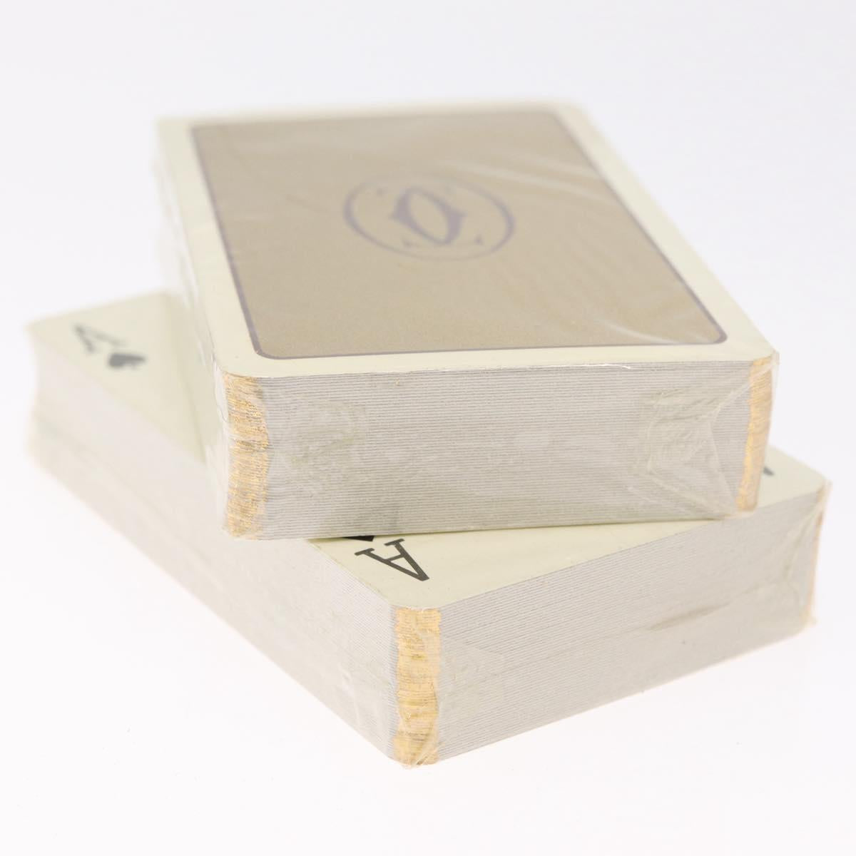Cartier Playing Cards paper 2 Set Bordeaux Ivory Auth 210430A