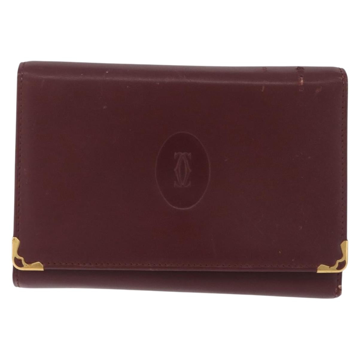 Cartier Playing Cards paper 2 Set Bordeaux Ivory Auth 210430A