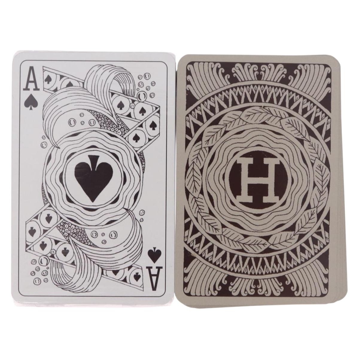 HERMES Playing Cards Paper 2 Set Red Black Auth 210431