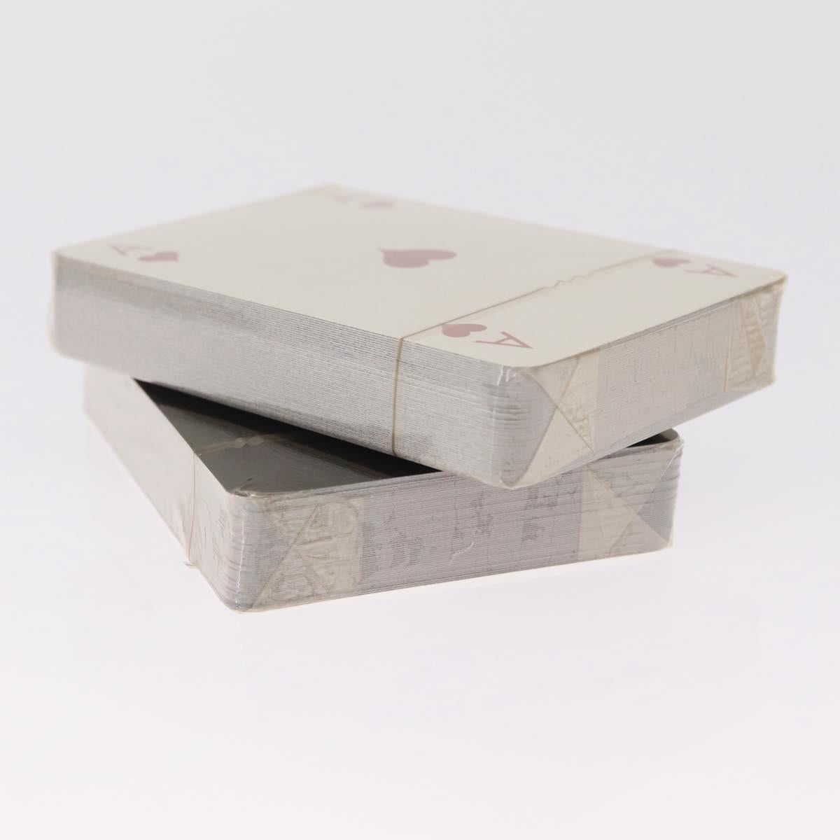 GUCCI Playing Cards paper 2 Set Brown Ivory Auth 210432M