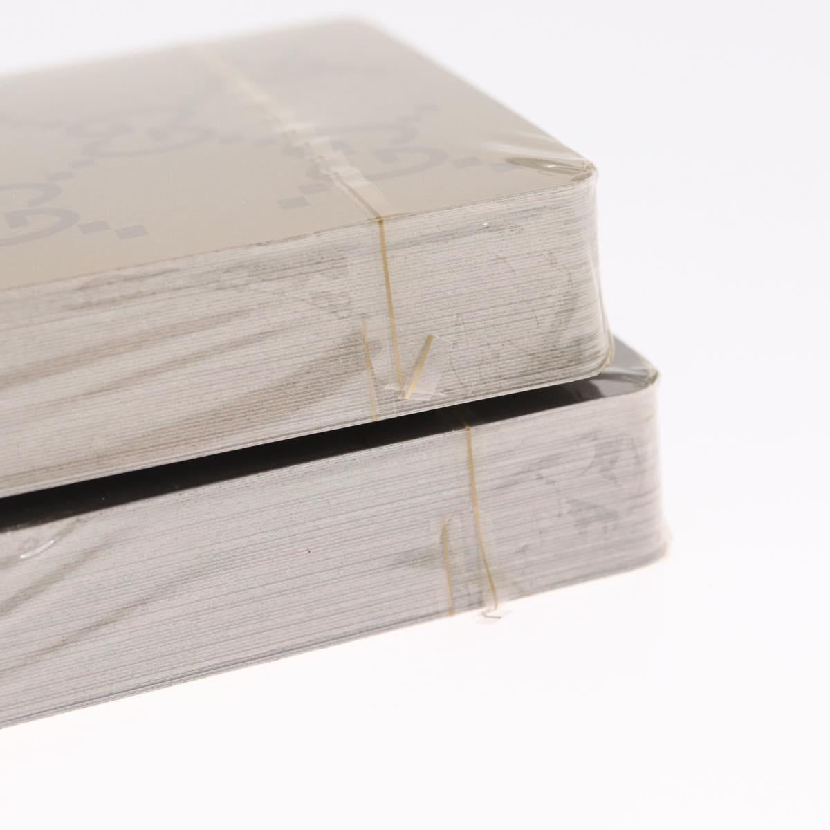 GUCCI Playing Cards paper 2 Set Brown Ivory Auth 210432M