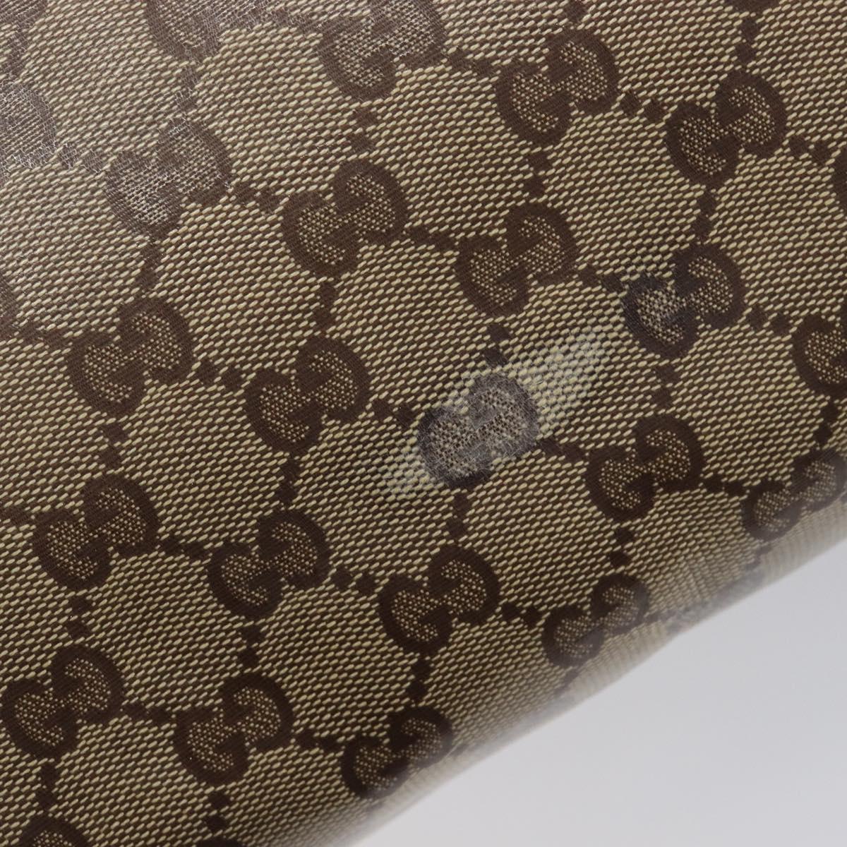 GUCCI GG Crystal Tote Bag Coated Canvas Beige Gold 197953 Auth 210443