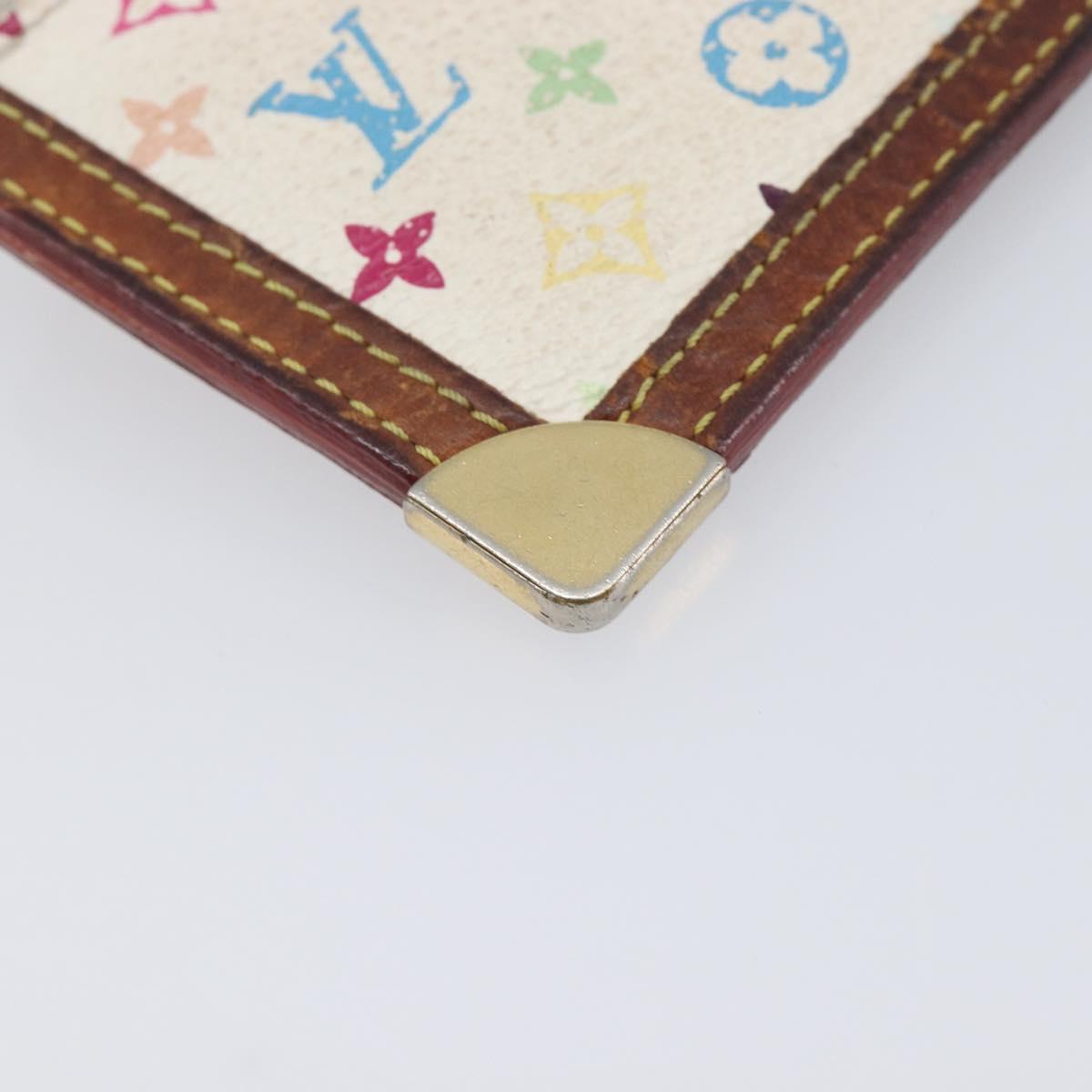 LOUIS VUITTON Monogram Multicolor Pochette Cles Purse White M92655 Auth 210445