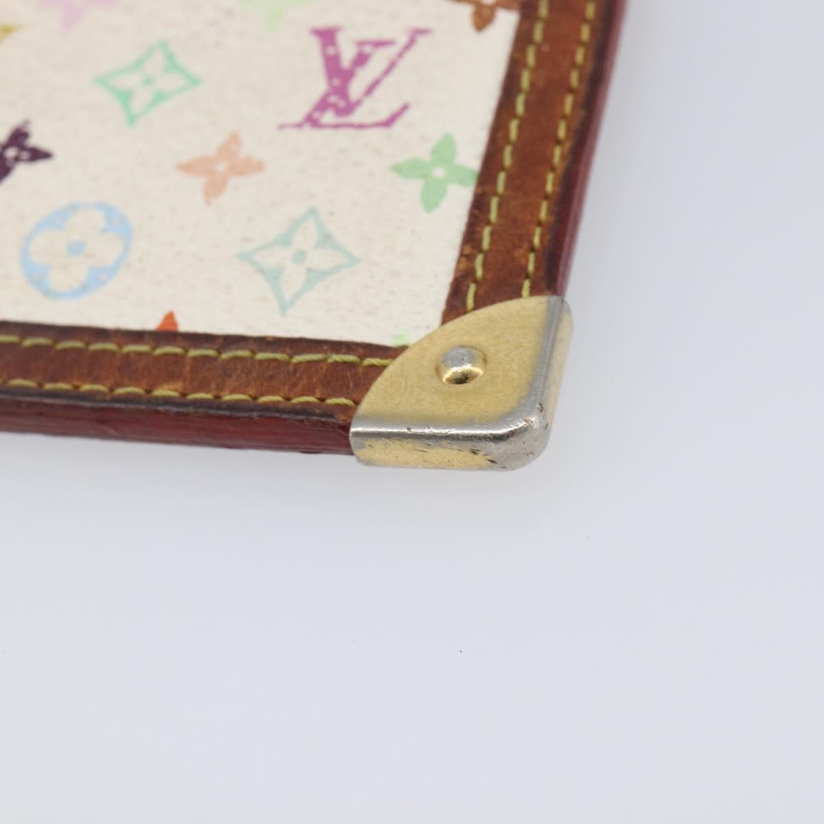 LOUIS VUITTON Monogram Multicolor Pochette Cles Purse White M92655 Auth 210445