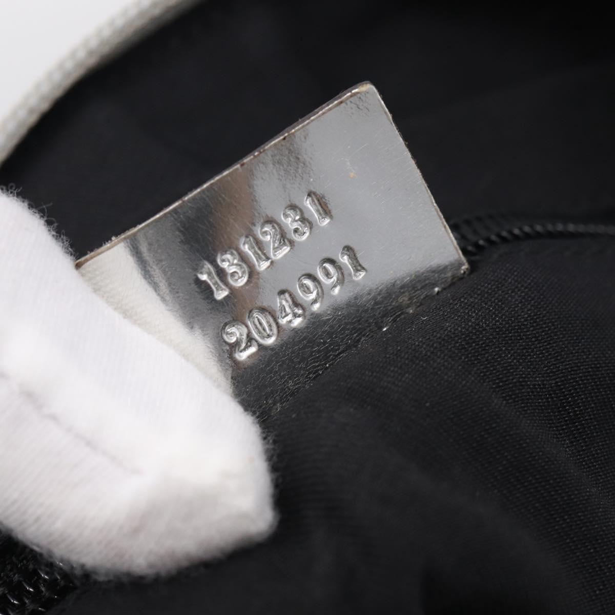 GUCCI GG Canvas Tote Bag Silver 131231 Auth 210453