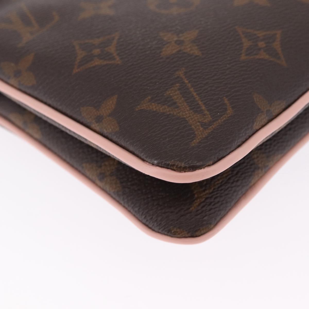 LOUIS VUITTON Monogram Pochette Double Zip Shoulder Bag M63905 LV Auth 210458A