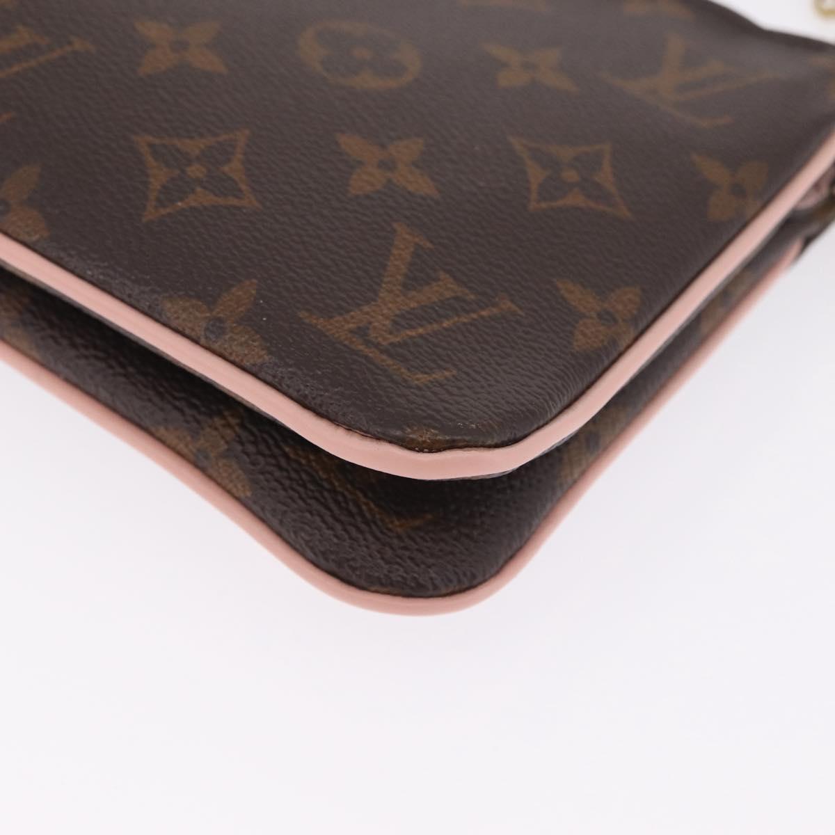 LOUIS VUITTON Monogram Pochette Double Zip Shoulder Bag M63905 LV Auth 210458A