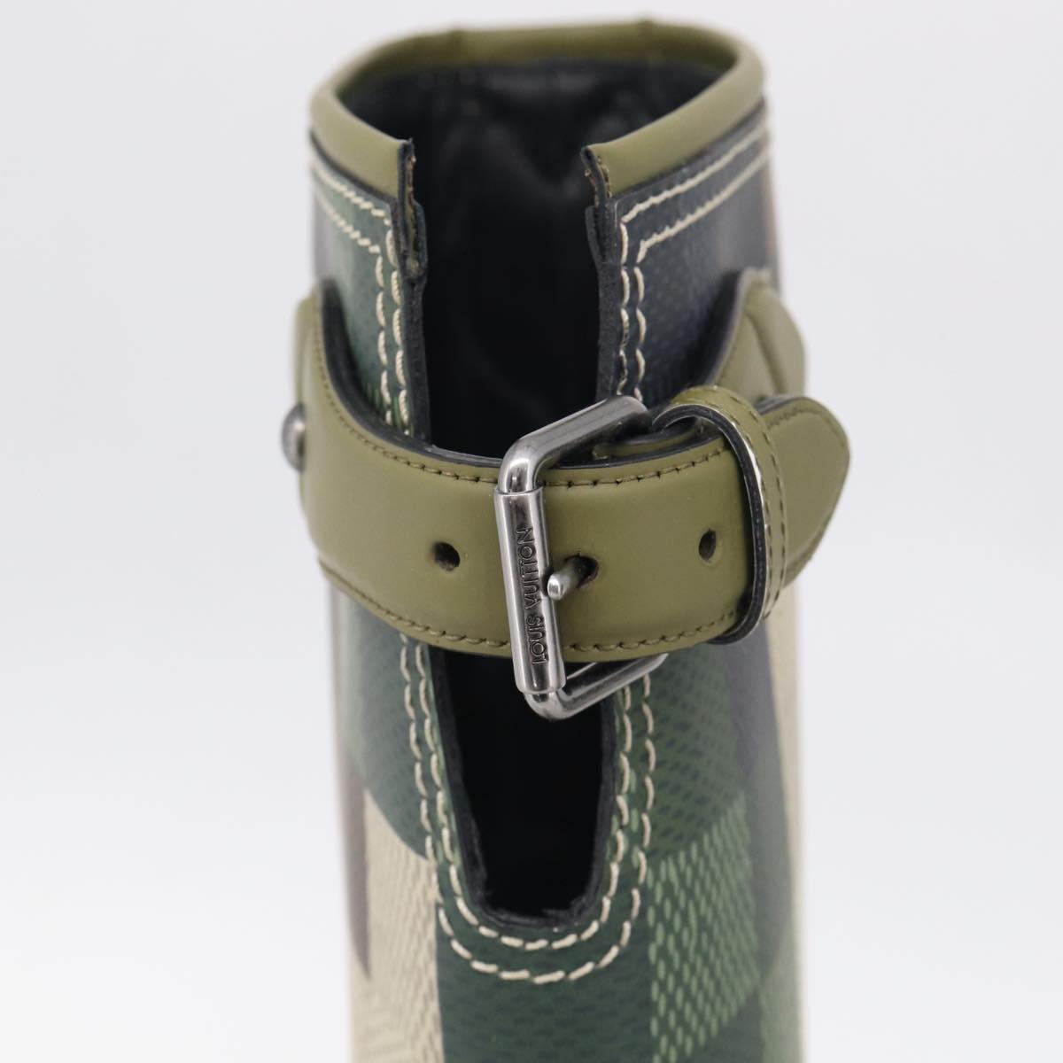 LOUIS VUITTON Damier Graphic Pixel long Boots 9 1/2 Green LV Auth 210459M