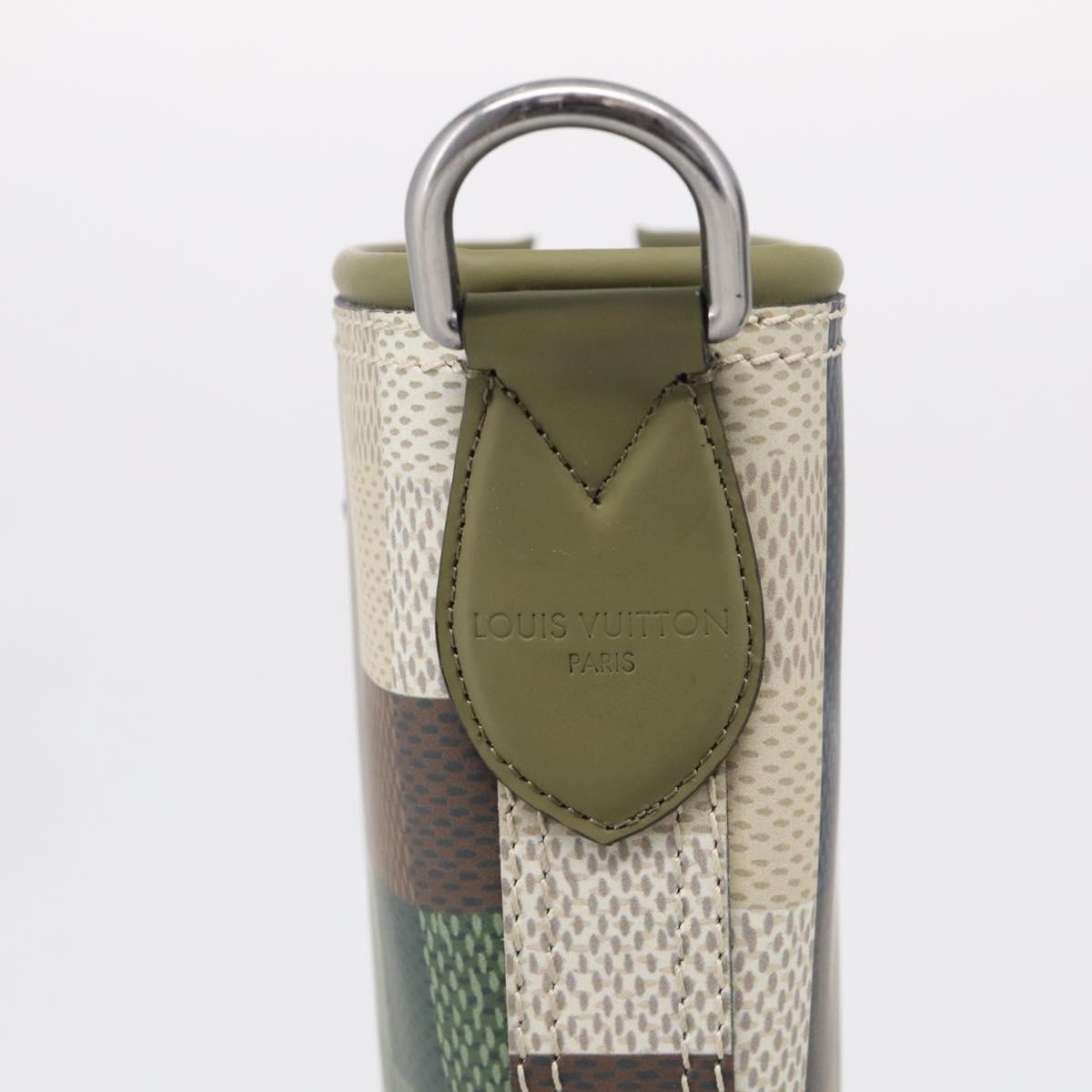 LOUIS VUITTON Damier Graphic Pixel long Boots 9 1/2 Green LV Auth 210459M