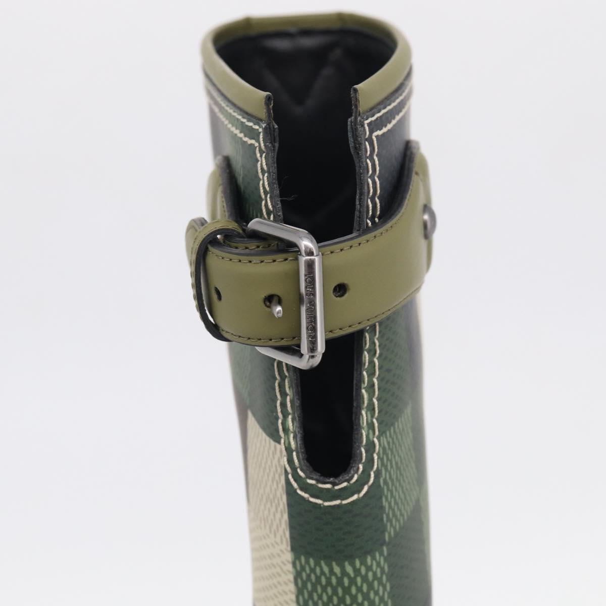 LOUIS VUITTON Damier Graphic Pixel long Boots 9 1/2 Green LV Auth 210459M
