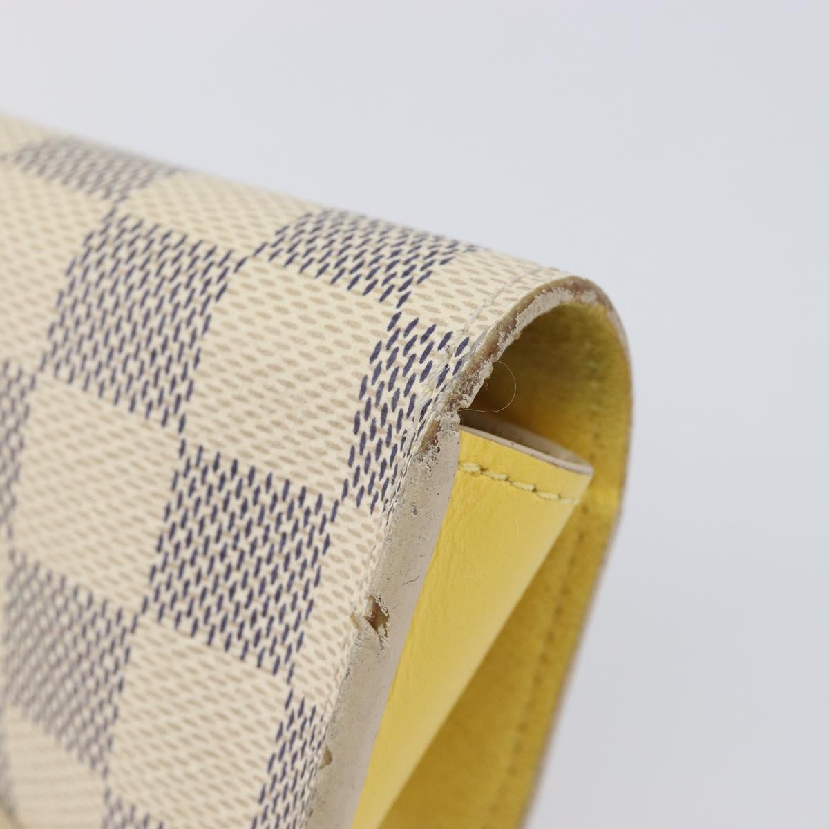 LOUIS VUITTON Damier Azur Etui Lunette Woody Glasses Case GI0388 LV Auth 210462A