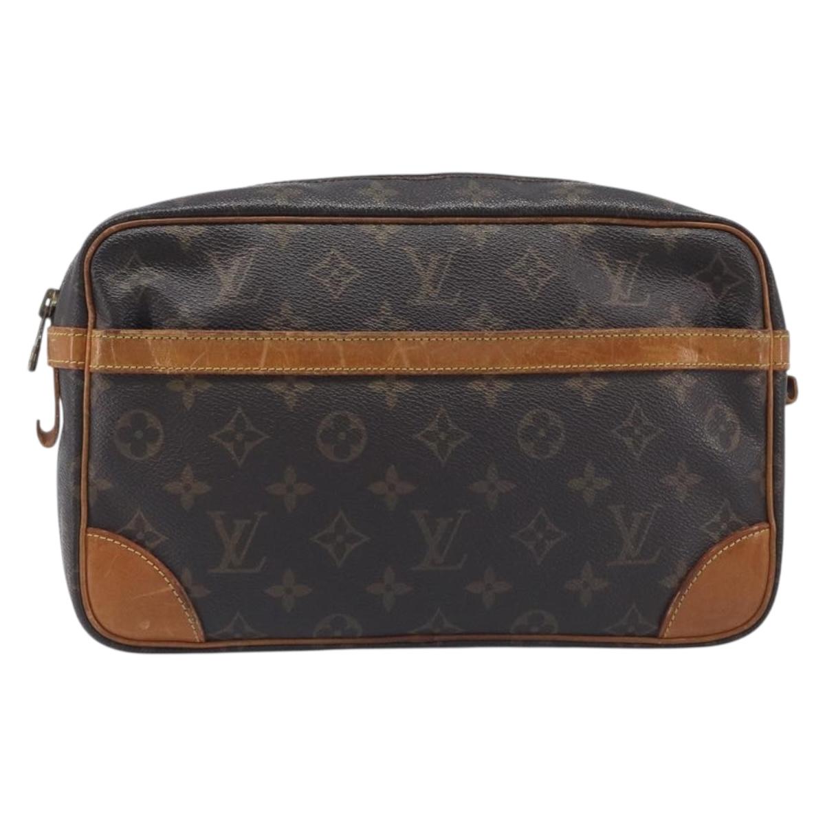 LOUIS VUITTON Monogram Compiegne 28 Clutch Bag M51845 LV Auth 210463