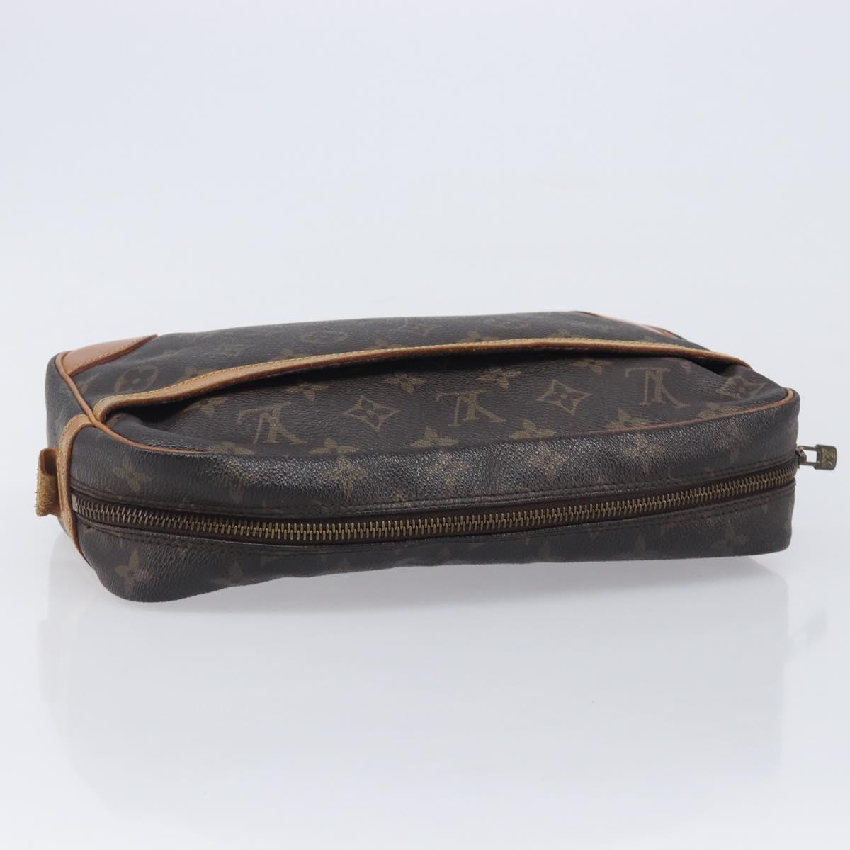LOUIS VUITTON Monogram Compiegne 28 Clutch Bag M51845 LV Auth 210463