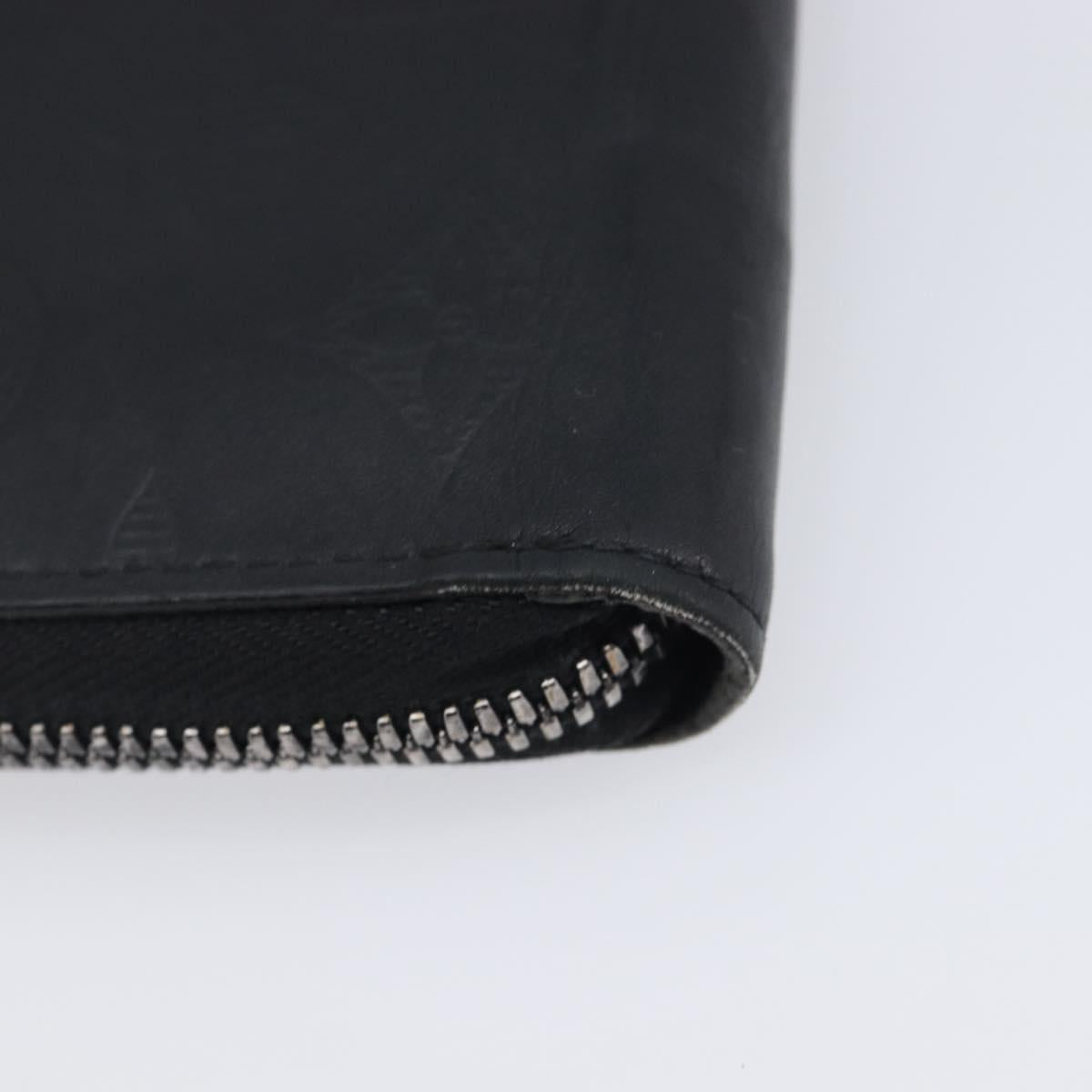 LOUIS VUITTON Monogram Shadow Zippy Wallet Vertical Black M62902 LV Auth 210467