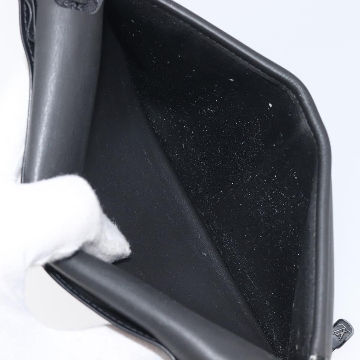 LOUIS VUITTON Monogram Shadow Zippy Wallet Vertical Black M62902 LV Auth 210467