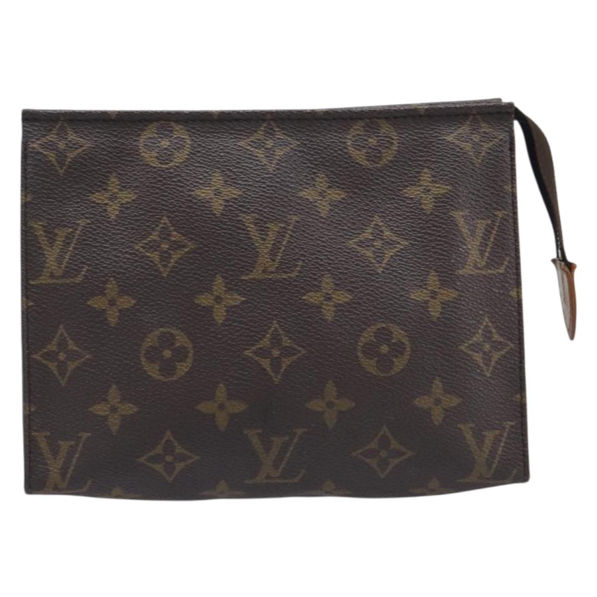 LOUIS VUITTON Monogram Poche Toilette 19 Pouch M47544 LV Auth 210470
