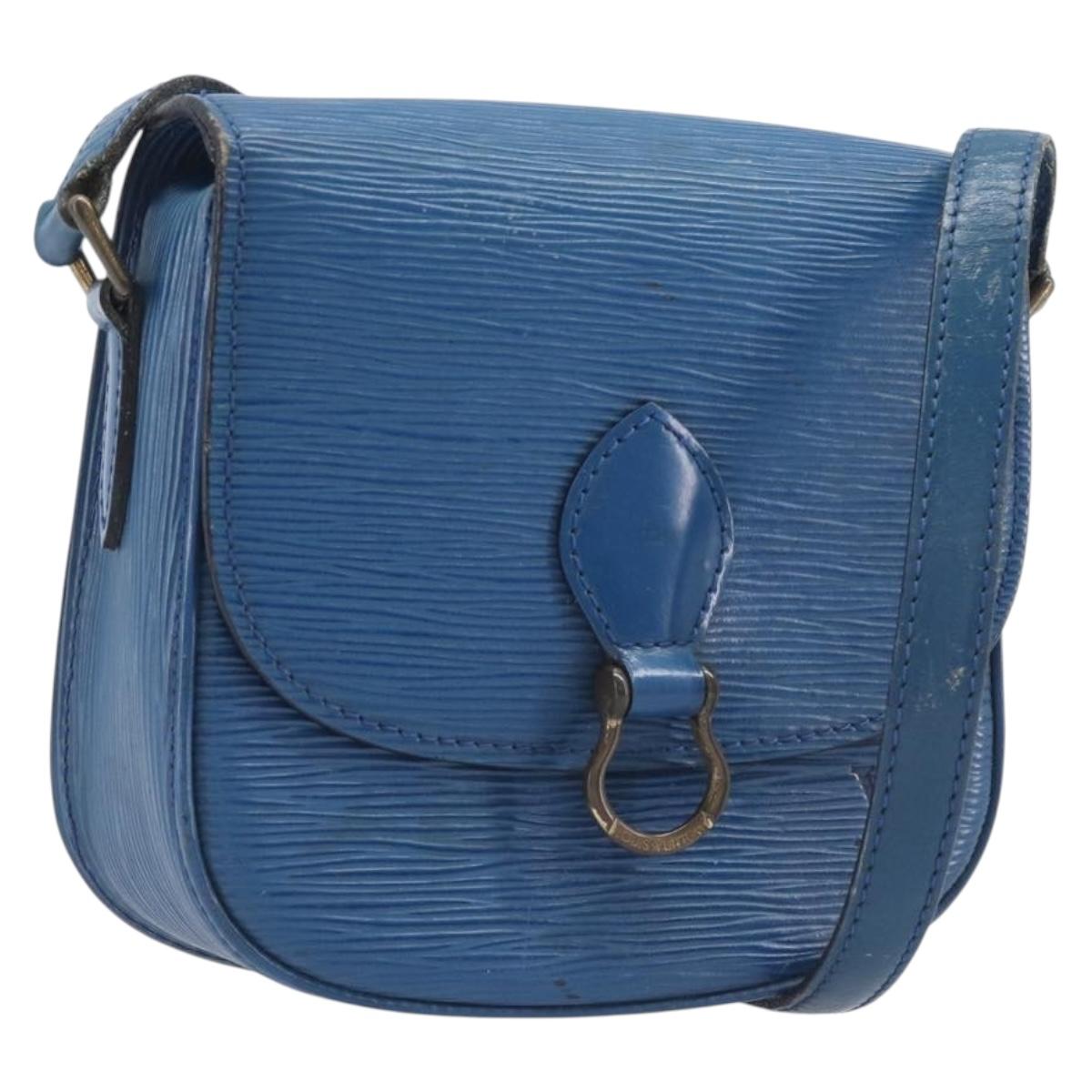 LOUIS VUITTON Epi Saint Cloud PM Shoulder Bag Blue M52195 LV Auth 210481