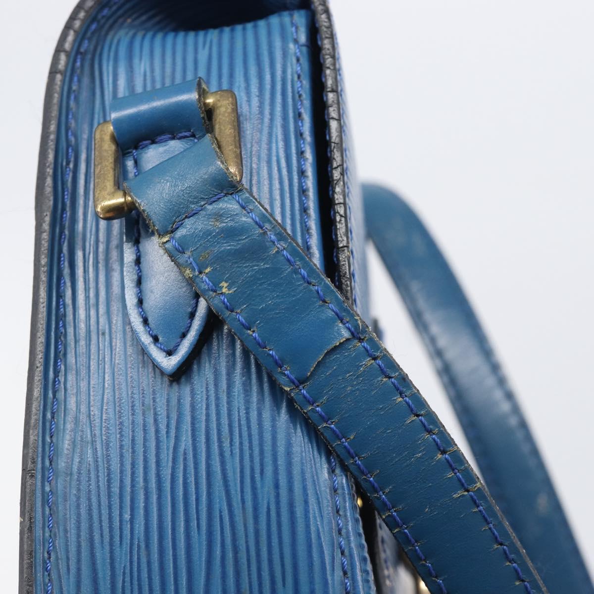 LOUIS VUITTON Epi Saint Cloud PM Shoulder Bag Blue M52195 LV Auth 210481