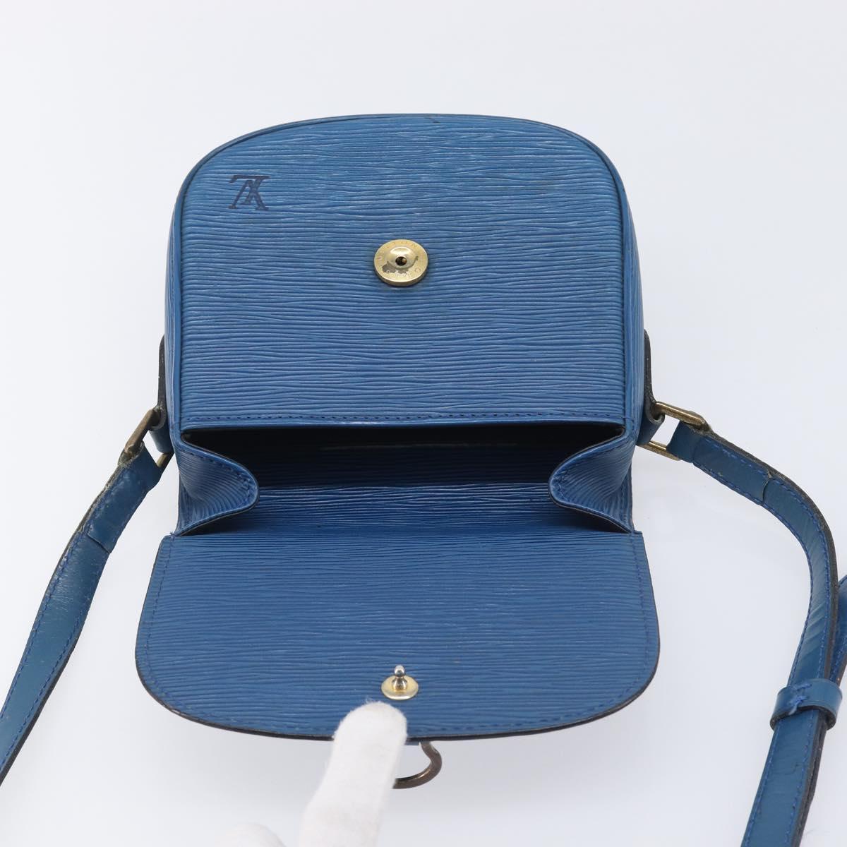 LOUIS VUITTON Epi Saint Cloud PM Shoulder Bag Blue M52195 LV Auth 210481