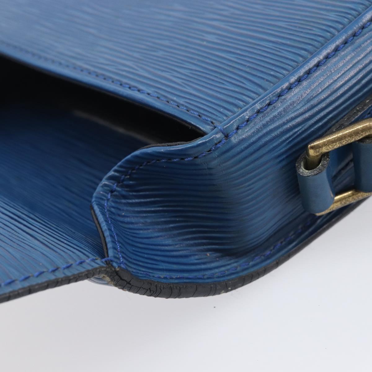 LOUIS VUITTON Epi Saint Cloud PM Shoulder Bag Blue M52195 LV Auth 210481