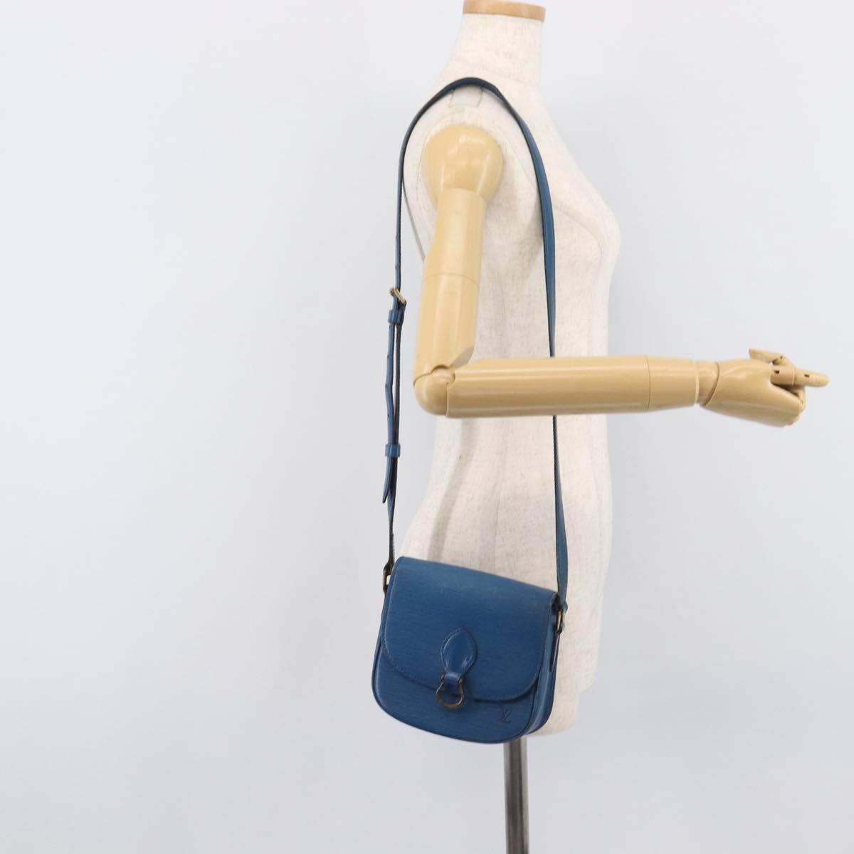 LOUIS VUITTON Epi Saint Cloud PM Shoulder Bag Blue M52195 LV Auth 210481