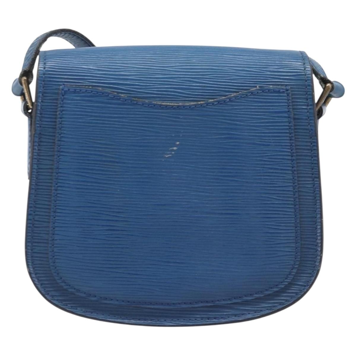 LOUIS VUITTON Epi Saint Cloud PM Shoulder Bag Blue M52195 LV Auth 210481