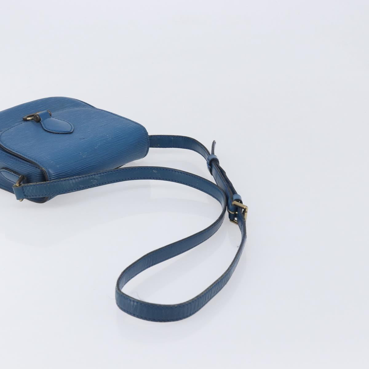 LOUIS VUITTON Epi Saint Cloud PM Shoulder Bag Blue M52195 LV Auth 210481