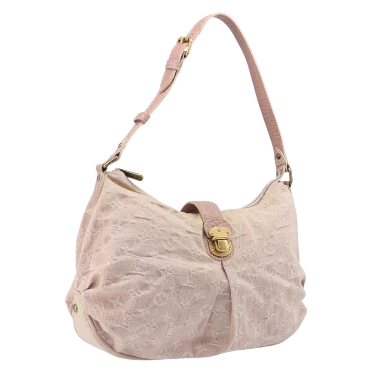 LOUIS VUITTON Monogram Denim Slytree Shoulder Bag Pink M95833 LV Auth 210483V