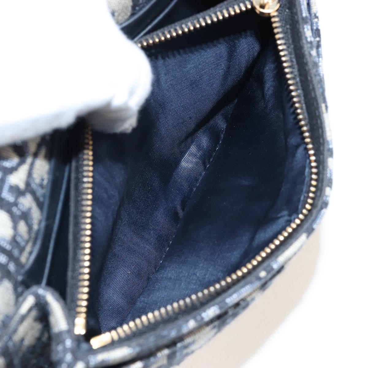 Christian Dior Oblique Montaigne Trotter Canvas Chain Bag 2way Navy Auth 210494V