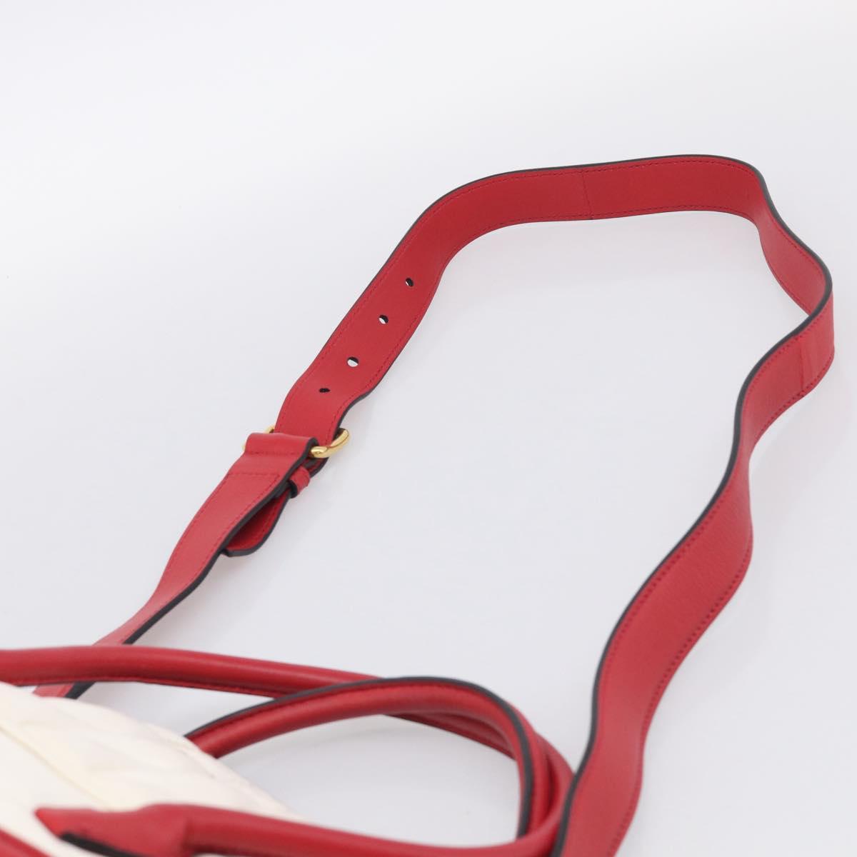 Miu Miu Hand Bag Leather 2way Red Gold Auth 210504V