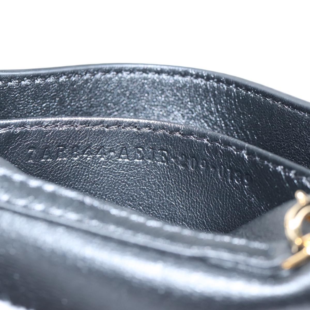 FENDI Mr.Doodle Nano Bucket Pouch Leather White Gold Tone 7AR844 Auth 210507M