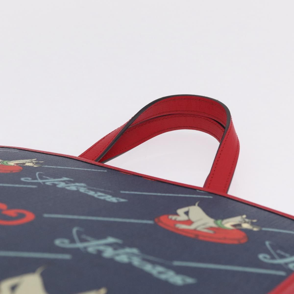 GUCCI Jetsons Collaboration Hand Bag PVC Blue Silver 605614 Auth 210513V