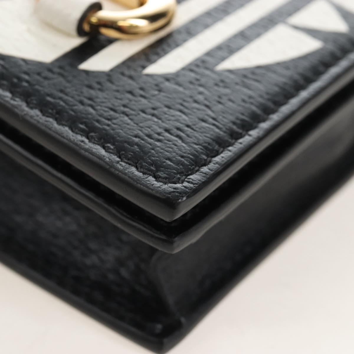 GUCCI Adidas Collaboration Shoulder Wallet Leather Black 702248 Auth 210520M