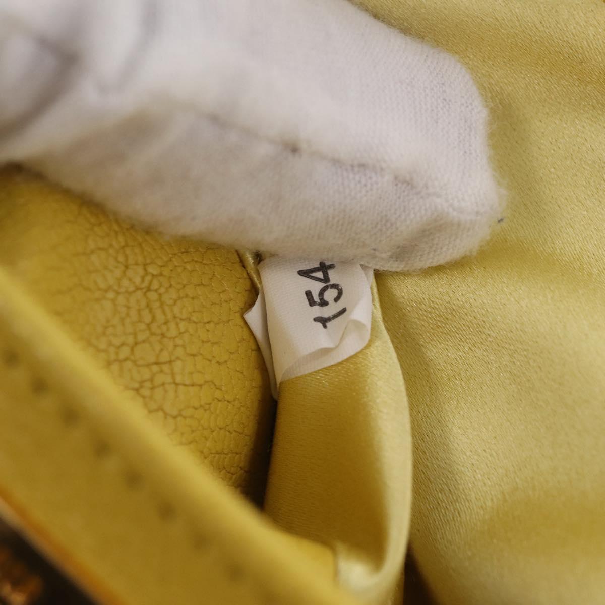 Miu Miu Shoulder Bag Leather Yellow Gold Auth 210522A